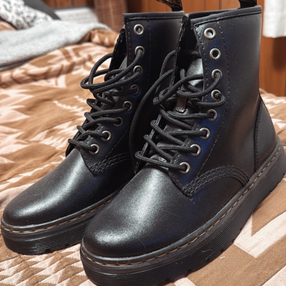 Dr. Martens Black Combat Boots - Picture 1 of 3